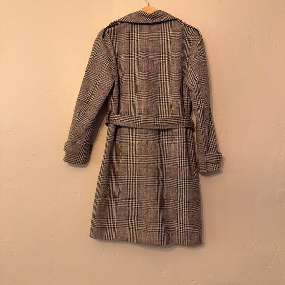 Nasty Gal Button Up Long Plaid Jacket Size 6 - Picture 5 of 6